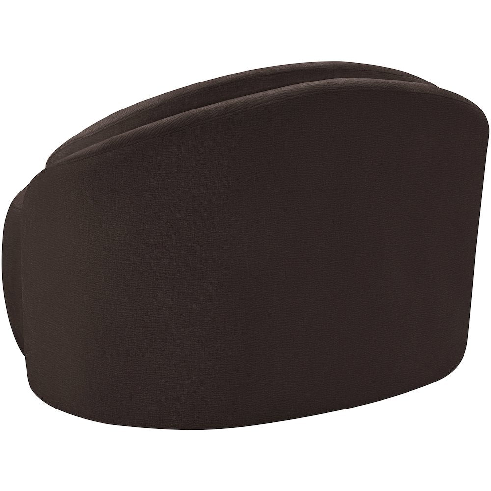 Caspian Brown Chenille Fabric Upholstered Chair