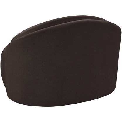 Caspian Brown Chenille Fabric Upholstered Chair