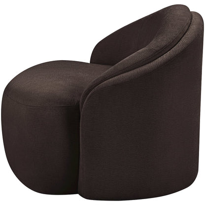Caspian Brown Chenille Fabric Upholstered Chair