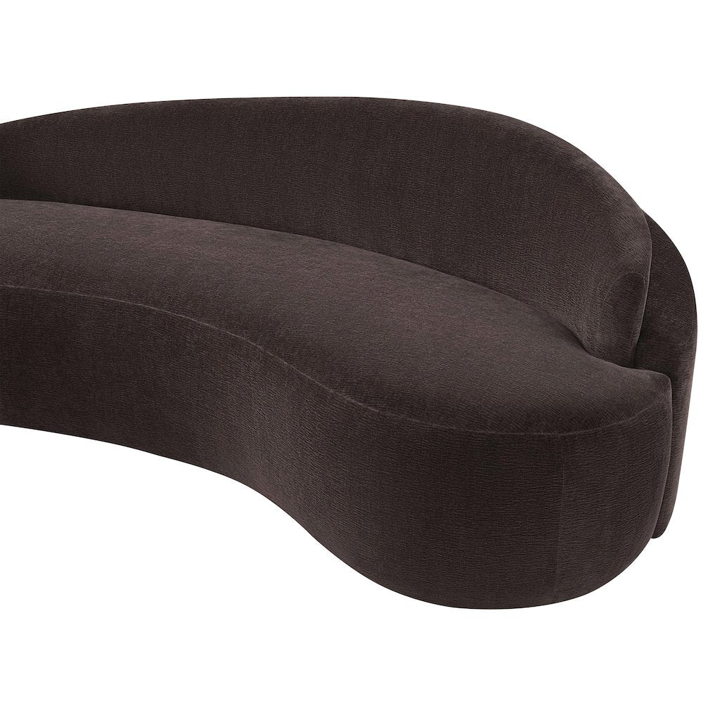 Caspian 79" Brown Chenille Fabric Upholstered Loveseat