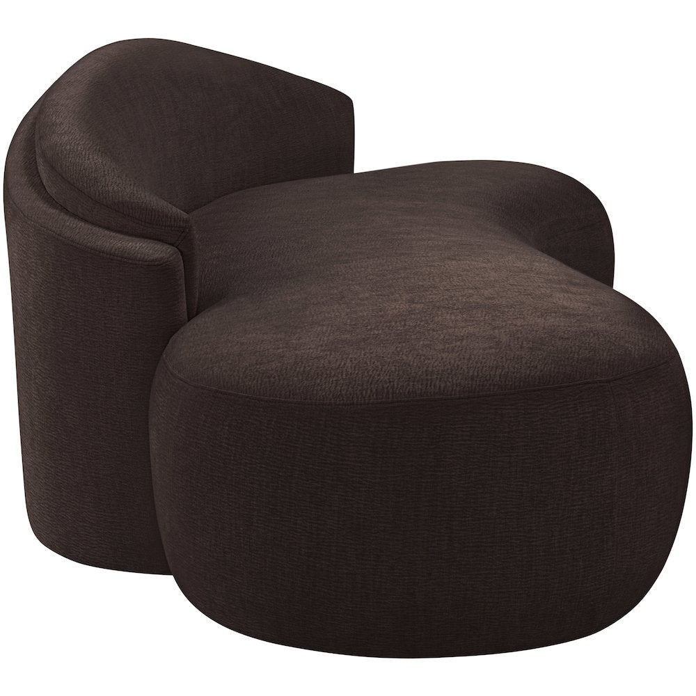 Caspian 79" Brown Chenille Fabric Upholstered Loveseat