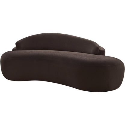 Caspian 79" Brown Chenille Fabric Upholstered Loveseat
