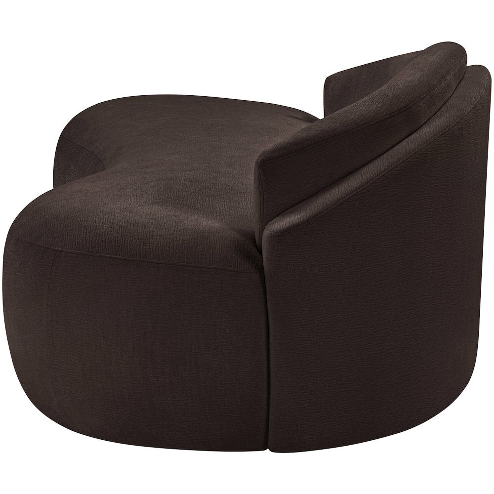 Caspian 79" Brown Chenille Fabric Upholstered Loveseat