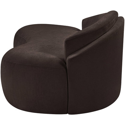 Caspian 79" Brown Chenille Fabric Upholstered Loveseat