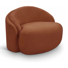 Caspian Cognac Chenille Fabric Upholstered Chair