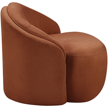 Caspian Cognac Chenille Fabric Upholstered Chair