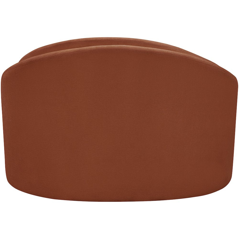 Caspian Cognac Chenille Fabric Upholstered Chair