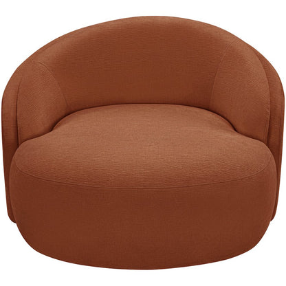 Caspian Cognac Chenille Fabric Upholstered Chair