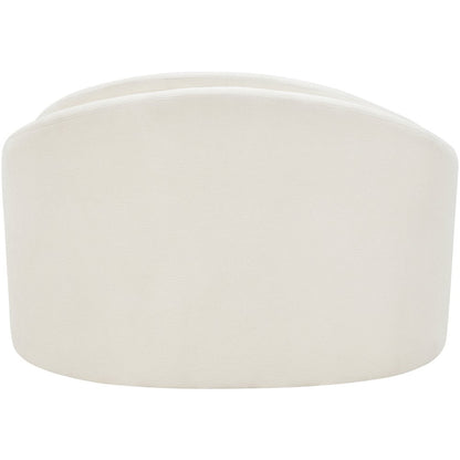 Caspian Cream Chenille Fabric Upholstered Chair