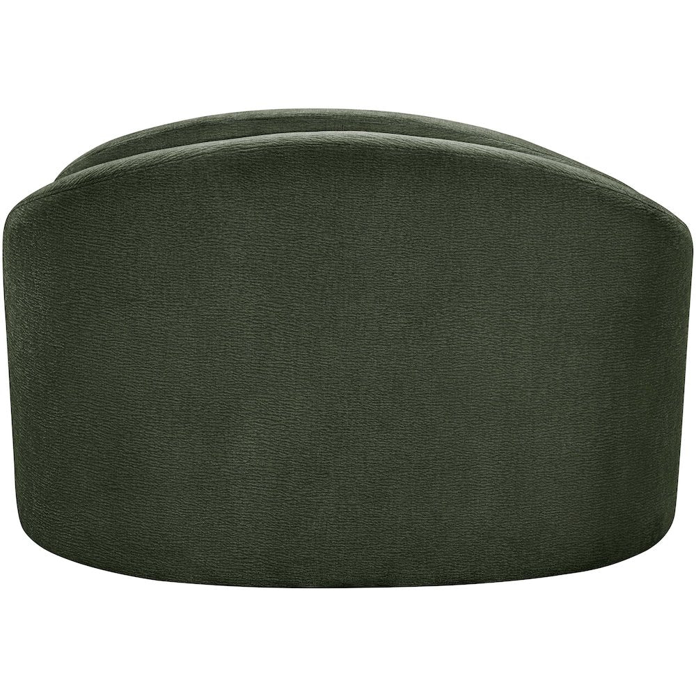 Caspian Green Chenille Fabric Upholstered Chair
