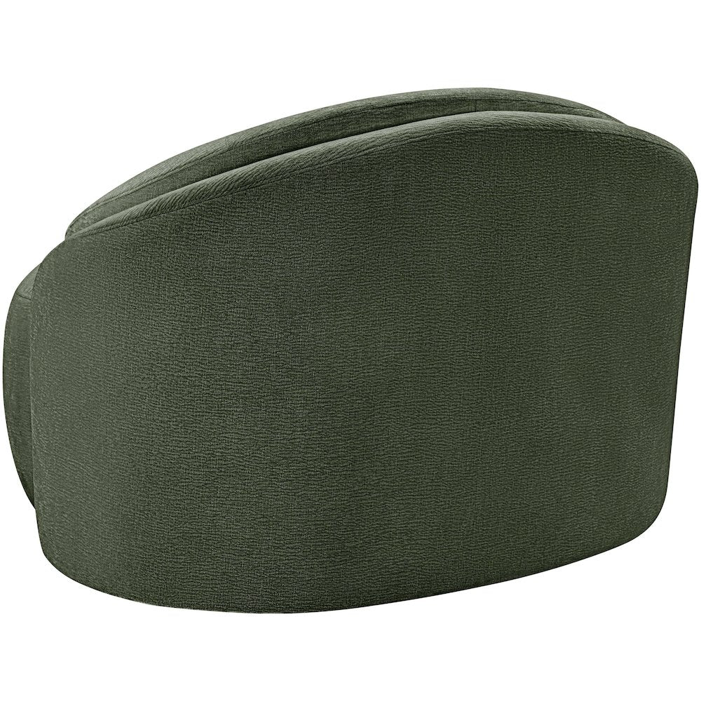 Caspian Green Chenille Fabric Upholstered Chair
