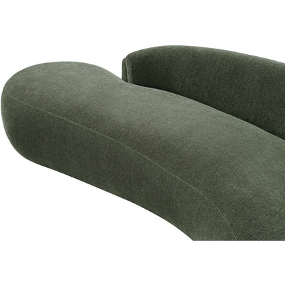 Caspian 79" Green Chenille Fabric Upholstered Loveseat