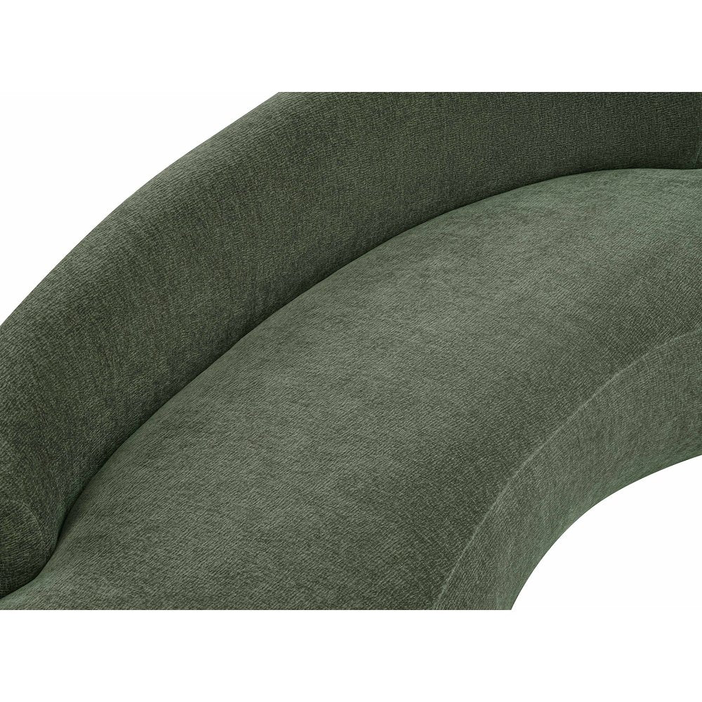 Caspian 79" Green Chenille Fabric Upholstered Loveseat