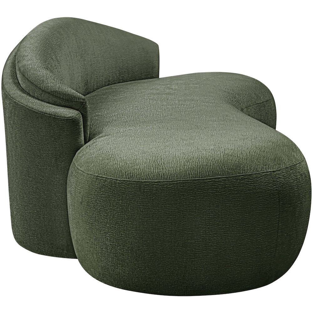 Caspian 79" Green Chenille Fabric Upholstered Loveseat