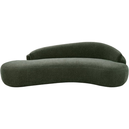 Caspian 101" Green Chenille Fabric Upholstered Sofa