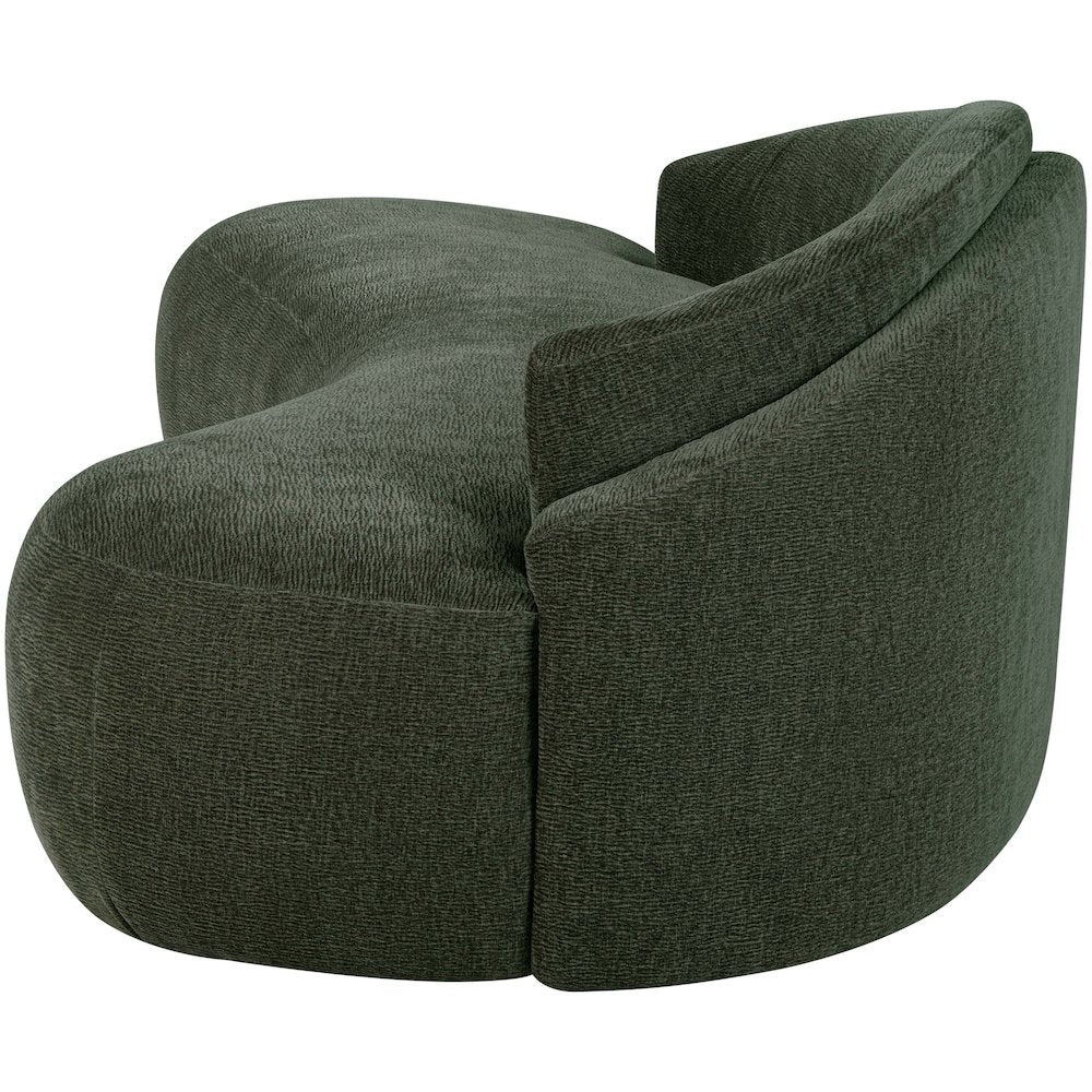 Caspian 101" Green Chenille Fabric Upholstered Sofa