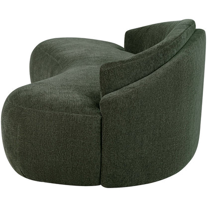 Caspian 101" Green Chenille Fabric Upholstered Sofa