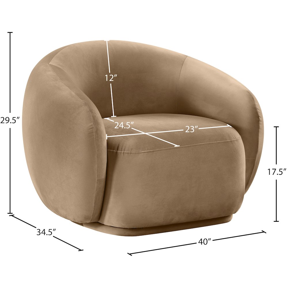 Emery Beige Velvet Chair