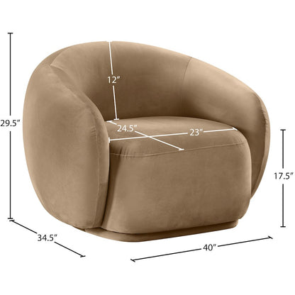Emery Beige Velvet Chair