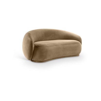 Emery Beige Velvet Loveseat