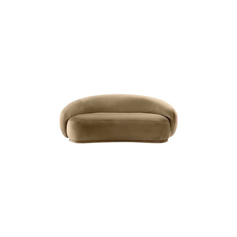 Emery Beige Velvet Loveseat