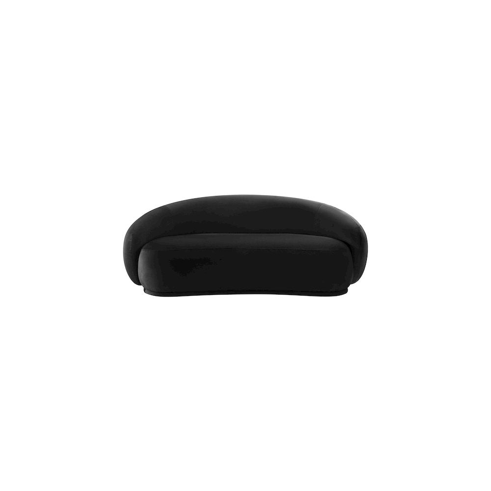 Emery Black Velvet Loveseat
