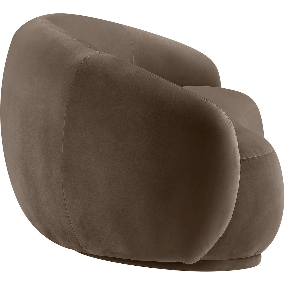 Emery Brown Velvet Loveseat