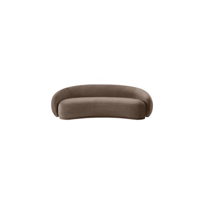 Emery 93" Brown Velvet Upholstered Sofa