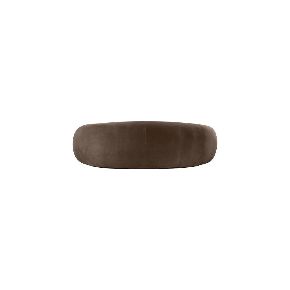 Emery 93" Brown Velvet Upholstered Sofa
