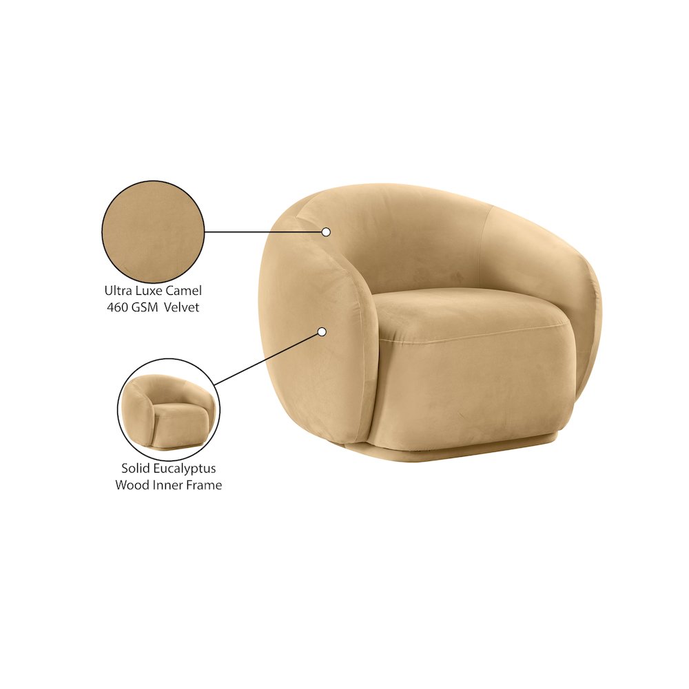 Emery Camel Velvet Chair