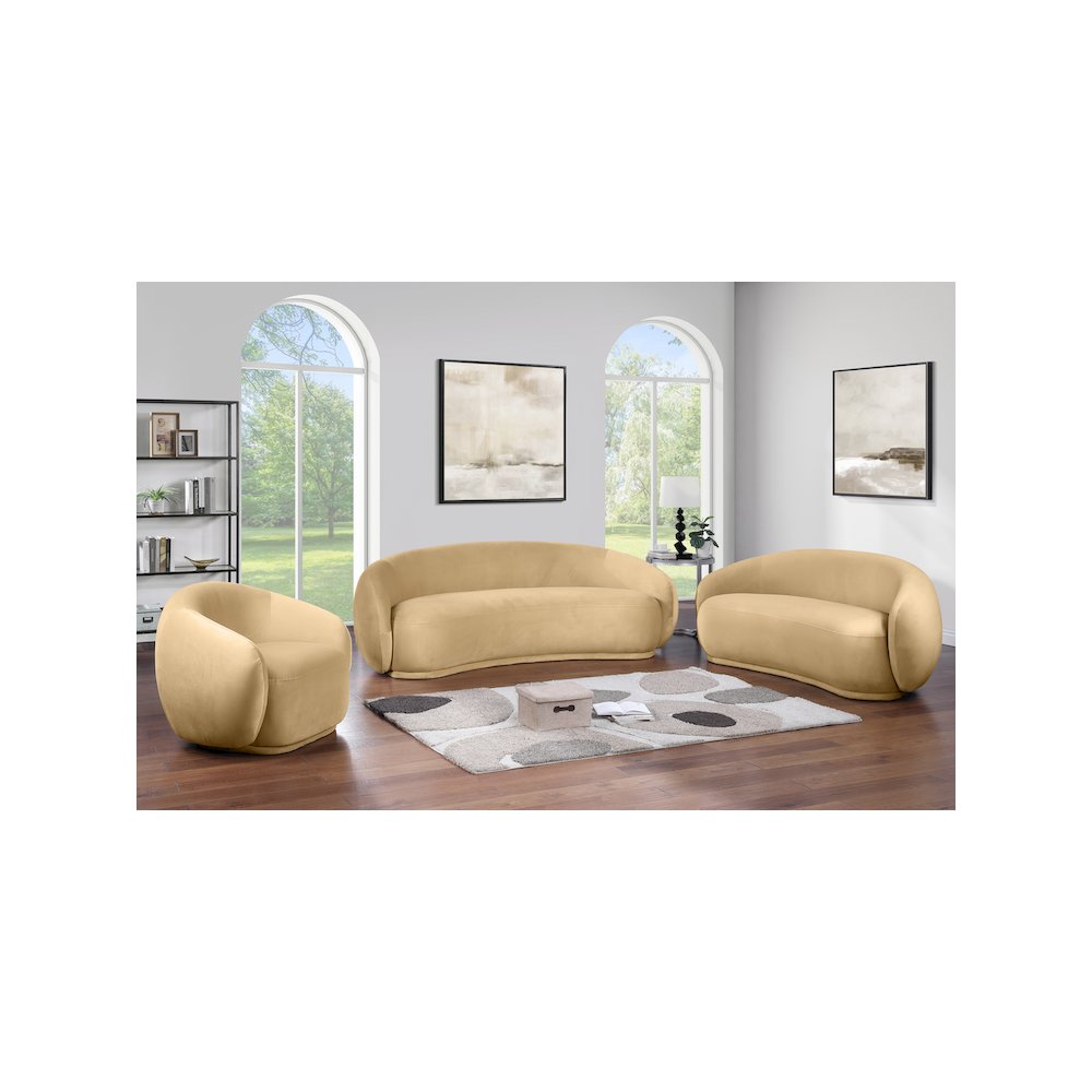 Emery Camel Velvet Chair