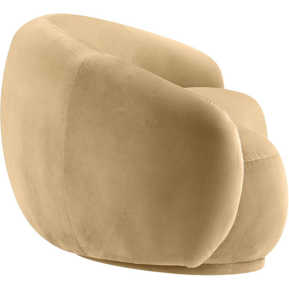 Emery Camel Velvet Loveseat