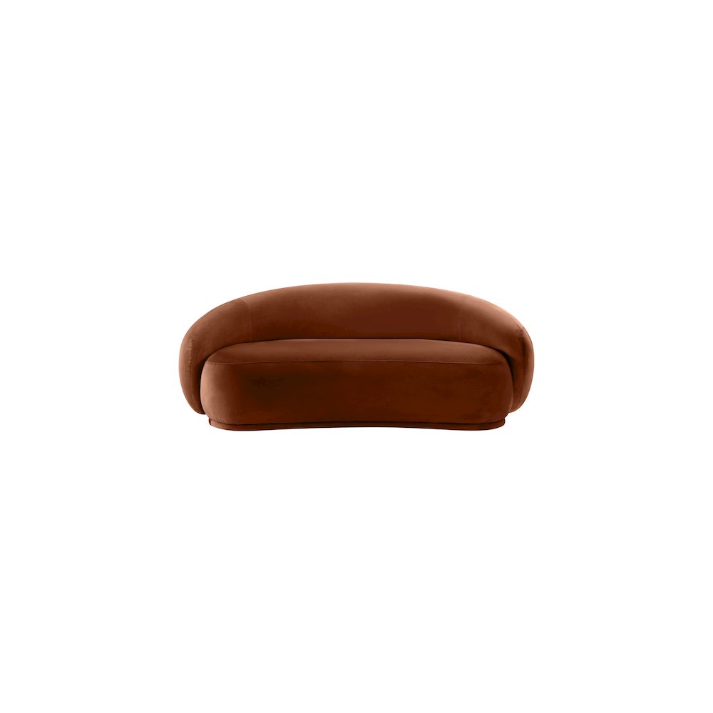 Emery Cognac Velvet Loveseat