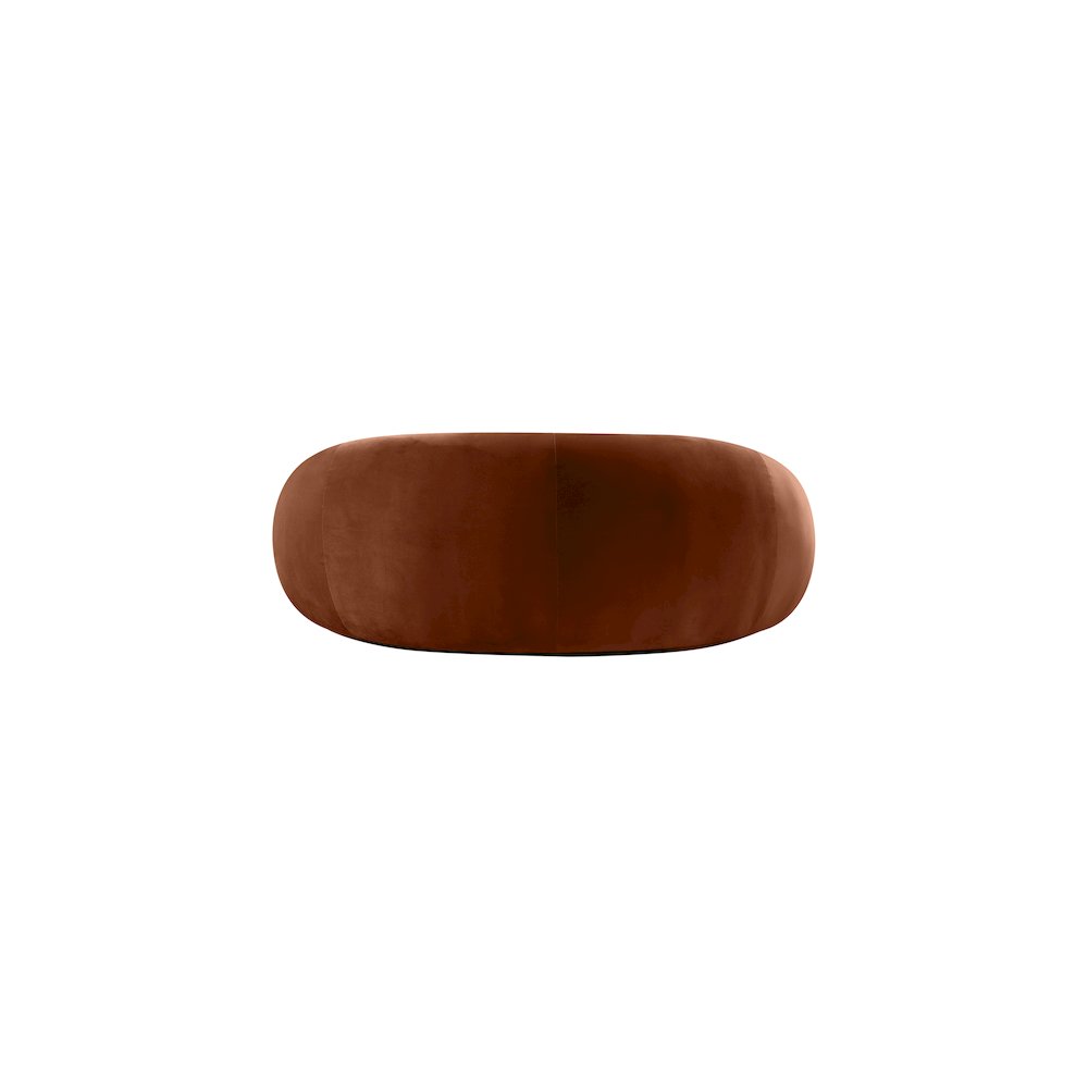 Emery Cognac Velvet Loveseat