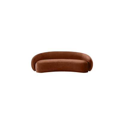 Emery Cognac Velvet Sofa