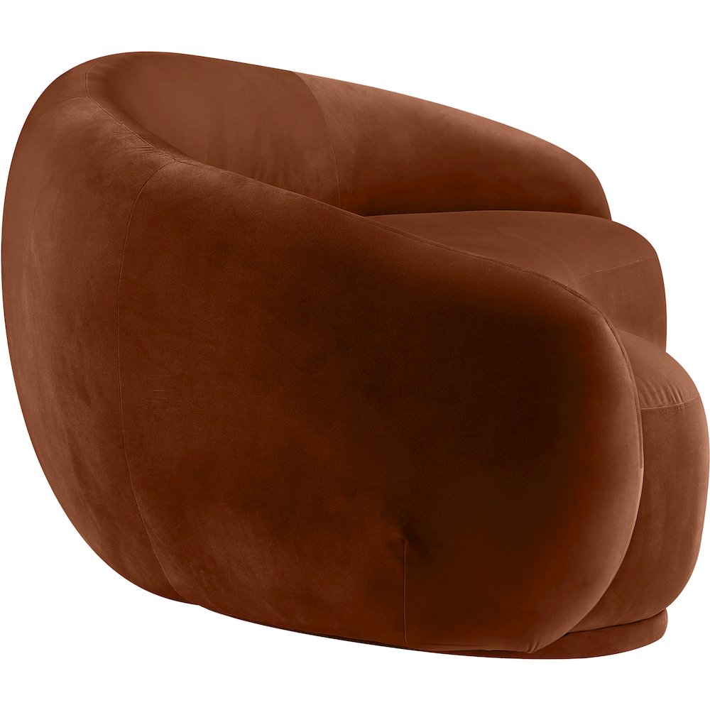 Emery Cognac Velvet Sofa