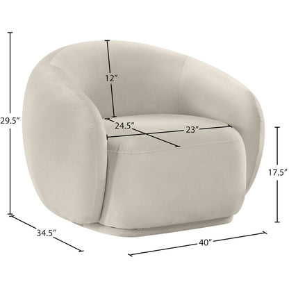 Emery Cream Velvet Chair