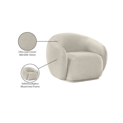 Emery Cream Velvet Chair