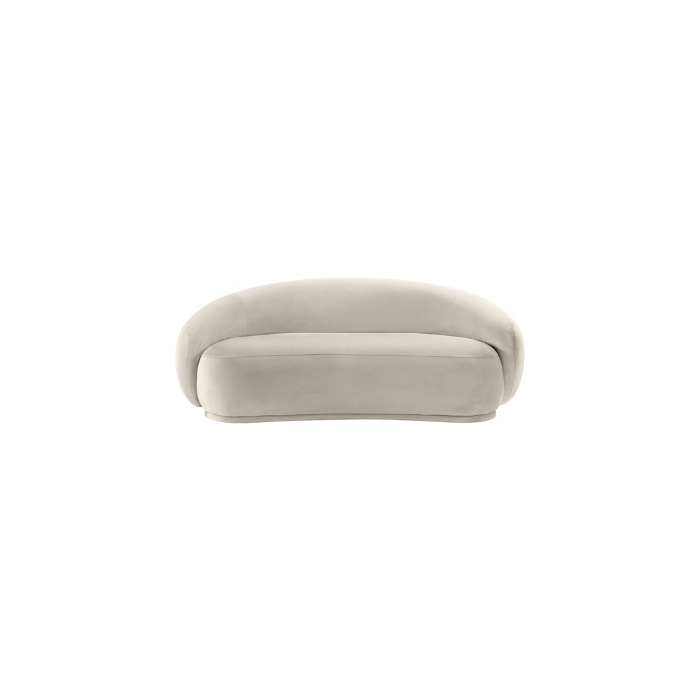 Emery Cream Velvet Loveseat
