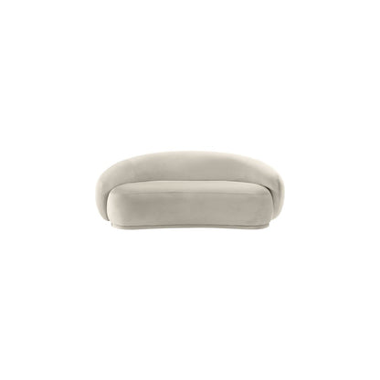 Emery Cream Velvet Loveseat