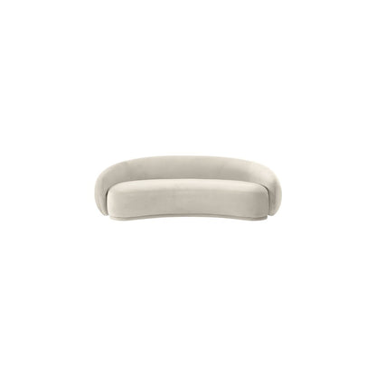Emery 93" Cream Velvet Upholstered Sofa