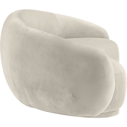 Emery 93" Cream Velvet Upholstered Sofa