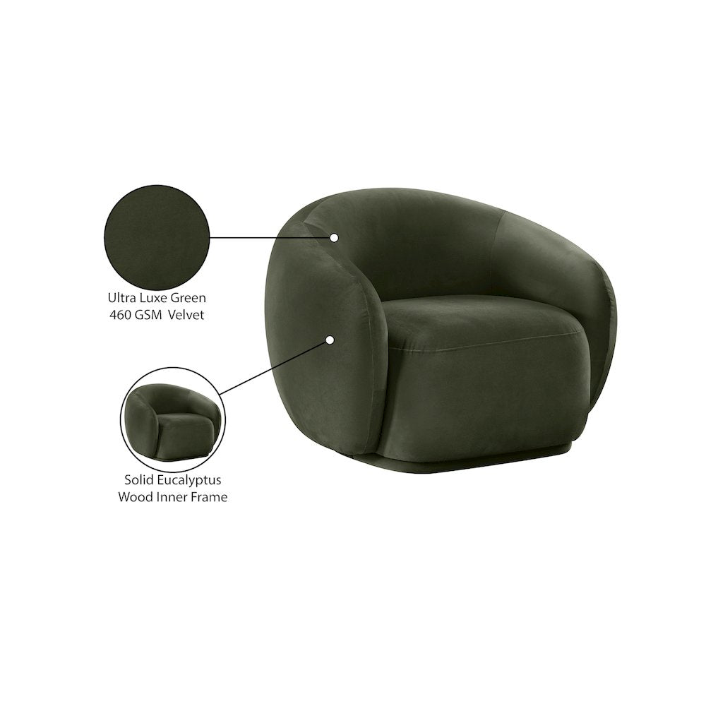 Emery Green Velvet Chair