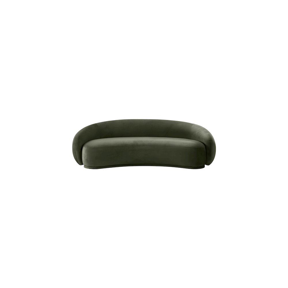 Emery 93" Green Velvet Upholstered Sofa