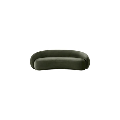 Emery 93" Green Velvet Upholstered Sofa