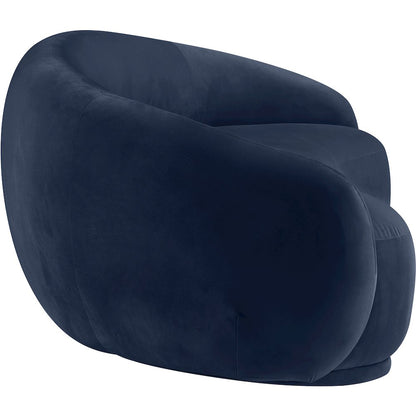 Emery 93" Navy Velvet Upholstered Sofa