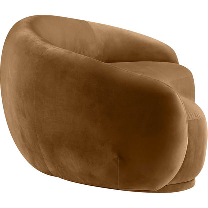 Emery 93" Saddle Velvet Upholstered Sofa