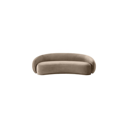 Emery 93" Taupe Velvet Upholstered Sofa
