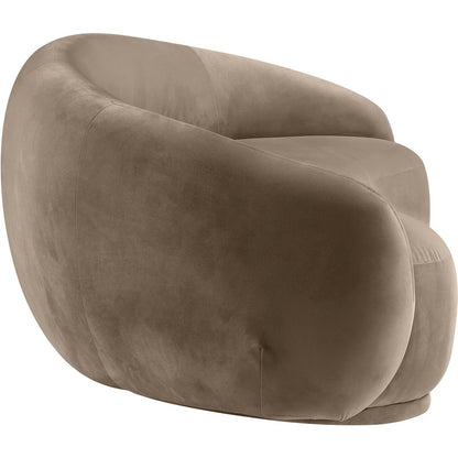 Emery 93" Taupe Velvet Upholstered Sofa