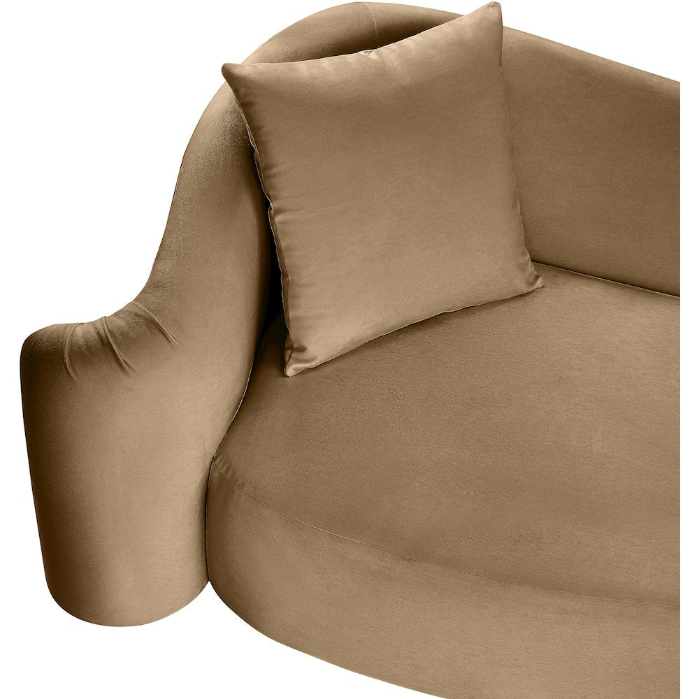 Destin Beige Velvet Chair